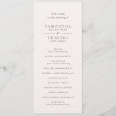 サマンサグレイ伝統的エレガントな結婚式 プログラム (正面)