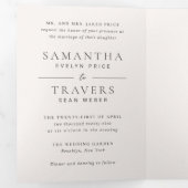 サマンサグレイ伝統的エレガントな結婚式 三つ折り招待状 (内部最初)