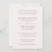 サマンサグレイ伝統的エレガントな結婚式 招待状 (正面)