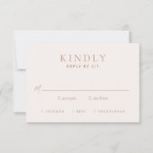 サマンサタン伝統的エレガントな結婚式 出欠カード (正面)