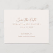 サマンサタン伝統的エレガントな結婚式 案内ポストカード (正面)