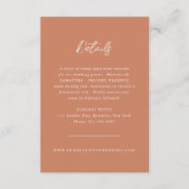 サマンサバーンオレンジ伝統的エレガントな結婚式 エンクロージャーカード (正面)