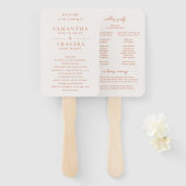 サマンサバーンオレンジ伝統的エレガントな結婚式 ハンドファン (正面&裏面)