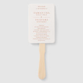 サマンサバーンオレンジ伝統的エレガントな結婚式 ハンドファン (正面)