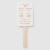 サマンサバーンオレンジ伝統的エレガントな結婚式 ハンドファン (裏面)