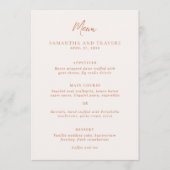 サマンサバーンオレンジ伝統的エレガントな結婚式 メニュー (正面)