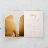 サマンサバーンオレンジ伝統的エレガントな結婚式 招待状 (内部)