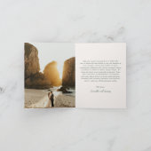 サマンサフォレストグリーン伝統的エレガントな結婚式 サンキューカード (内部)