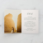 サマンサフォレストグリーン伝統的エレガントな結婚式 招待状 (内部)