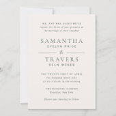 サマンサフォレストグリーン伝統的エレガントな結婚式 招待状 (正面)