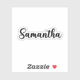 サマンサ名 – 手書き書道 シール