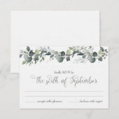 サマンサ & マイケルの出欠カード 招待状 (正面/裏面)