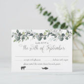 サマンサ & マイケルの食事オプション付き返信カード 招待状 (スタンド正面)