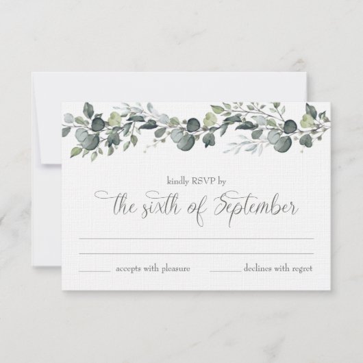 サマンサ & マイケル 出席カード 招待状 (正面)