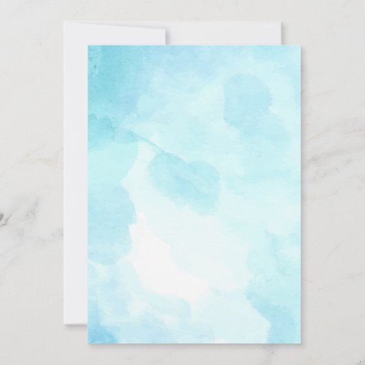 サマーおもしろいインザサンプールパーティー誕生日 招待状 (裏面)