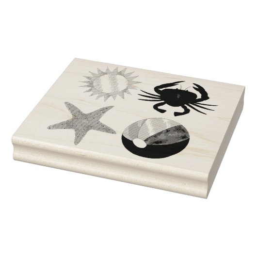 サマーおもしろいカニビーチボールサンシャインヒトデ ラバースタンプ (スタンプ)