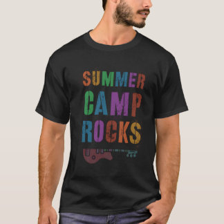 サマーおもしろいキャンプロックキッズカウンセラーSq Tシャツ
