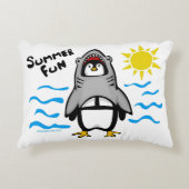 サマーおもしろいシャークペンギン アクセントクッション (正面)