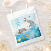 サマーおもしろいドルフィン誕生日のバッグ フェイバーバッグ (クリップ留めされた状態)