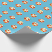 サマーおもしろいバケーションチルグーススイムリングプール ラッピングペーパー (角)