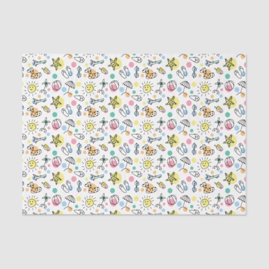 サマーおもしろいビーチドゥドルデコパージュ 薄葉紙 (正面)