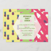 サマーおもしろいファミリー懇親会 招待状 (正面/裏面)