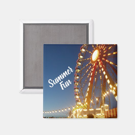 サマーおもしろいフェリスホイールカーニバルライドフェスティバル マグネット (正面/裏面)