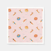 サマーおもしろいプールパーティーナプキン スタンダードカクテルナプキン (正面)