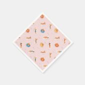 サマーおもしろいプールパーティーナプキン スタンダードカクテルナプキン (角)