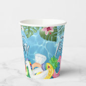 サマーおもしろいプールパーティー誕生日 紙コップ (左)