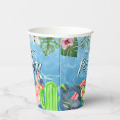 サマーおもしろいプールパーティー誕生日 紙コップ (右)