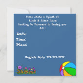 サマーおもしろいマルティーニプールパーティー 招待状 (裏面)