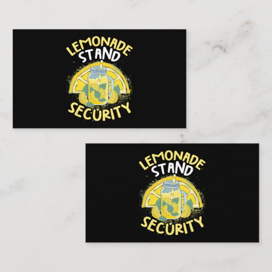 サマーおもしろいレモネードスタンドセキュリティボスレモネードC 名刺 (正面/裏面)