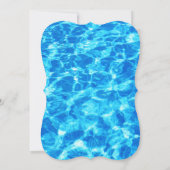 サマーおもしろい誕生日プールパーティの招待状 (裏面)