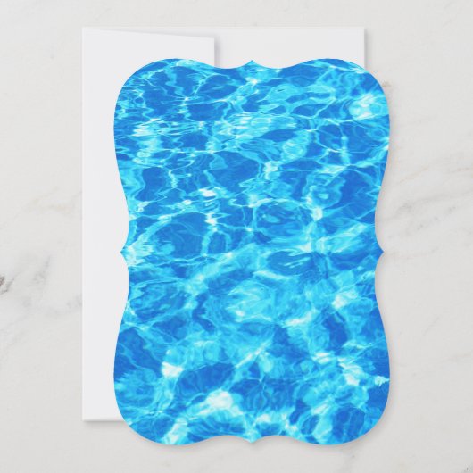 サマーおもしろい誕生日プールパーティの招待状 (裏面)