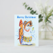 サマーおもしろい雪だるまサーファードリンクフレッシュカクテル ポストカード (スタンド正面)