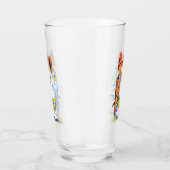 サマーおもしろい雪だるまサーファー付きガラス タンブラーグラス (右)