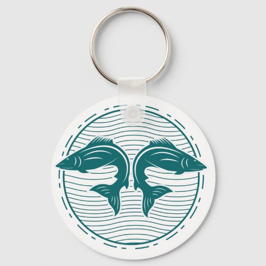 サマーおもしろい魚釣り キーホルダー (正面)