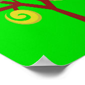 サマーお洒落棒つきキャンデーツリーカラフルフォレスト ポスター (角)