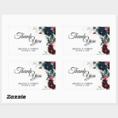 サマーお祝い結婚ズ・サンキュー 長方形シール (シート)