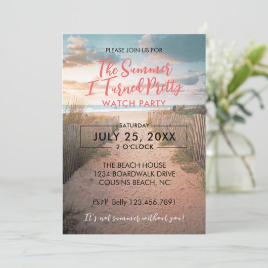 サマーかわいらしウォッチパーティー 招待状 (スタンド正面)