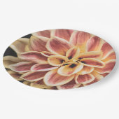 サマーかわいらしダリア花(美しいフローラアート) ペーパープレート (アングル)
