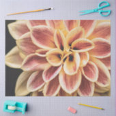 サマーかわいらしダリア花(美しいフローラアート) 薄葉紙 (クラフト)