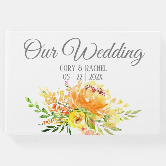 サマーかわいらしブーケ結婚のゲストブック ゲストブック (正面)