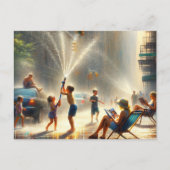 サマーのシティ通り ポストカード (正面)