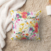 サマーはっきりしたカラフルプリント クッション (ブランケット)