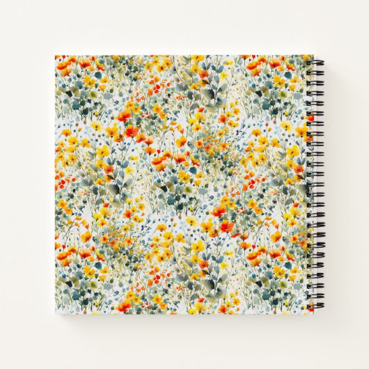 サマーはっきりしたフローラ結婚ズゲストブック ノートブック (裏面)