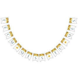 サマーひまわり ブライダルシャワーバナー バンティングフラッグ