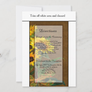 サマーひまわり リネン 3.5x6 方向カード 招待状