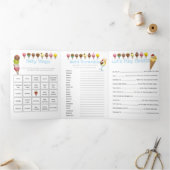 サマーアイスおもしろい写真パーティー 三つ折り招待状 (内部)